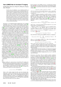 Fast LLMMSE filter for low-dose CT imaging