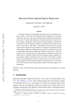 Bayesian Factor-adjusted Sparse Regression