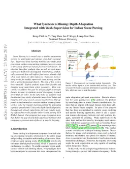 What Synthesis is Missing: Depth Adaptation Integrated with Weak
  Supervision for Indoor Scene Parsing