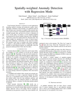 Spatially-weighted Anomaly Detection with Regression Model