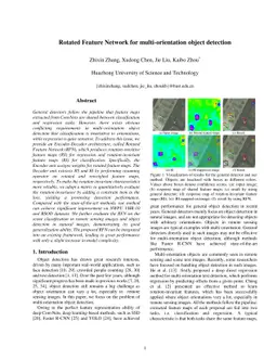 Rotated Feature Network for multi-orientation object detection