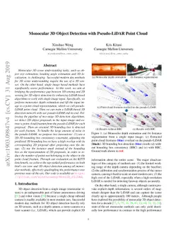 Monocular 3D Object Detection with Pseudo-LiDAR Point Cloud