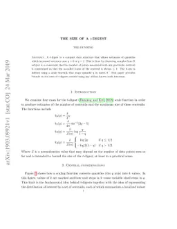 The Size of a $t$-Digest