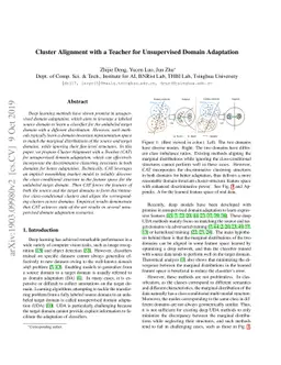 Cluster Alignment with a Teacher for Unsupervised Domain Adaptation