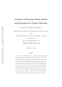 A Review of Stochastic Block Models and Extensions for Graph Clustering