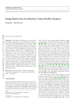 Image-Based Geo-Localization Using Satellite Imagery