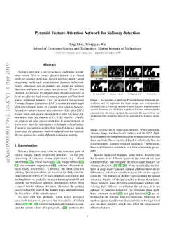 Pyramid Feature Attention Network for Saliency detection