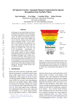 KT-Speech-Crawler: Automatic Dataset Construction for Speech Recognition
  from YouTube Videos