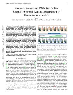 Progress Regression RNN for Online Spatial-Temporal Action Localization
  in Unconstrained Videos