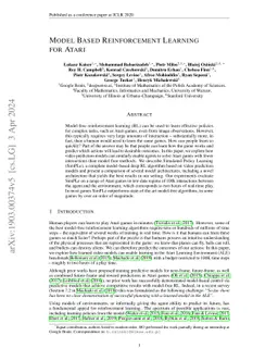 Model-Based Reinforcement Learning for Atari