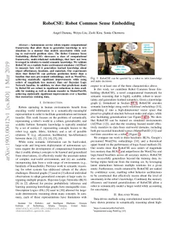 RoboCSE: Robot Common Sense Embedding