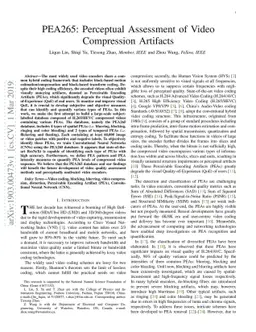 PEA265: Perceptual Assessment of Video Compression Artifacts