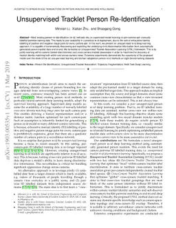 Unsupervised Tracklet Person Re-Identification