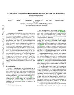 RGBD Based Dimensional Decomposition Residual Network for 3D Semantic
  Scene Completion
