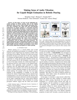Making Sense of Audio Vibration for Liquid Height Estimation in Robotic
  Pouring