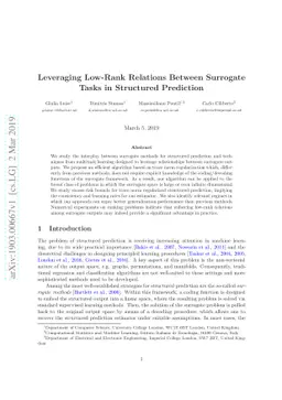 Leveraging Low-Rank Relations Between Surrogate Tasks in Structured
  Prediction