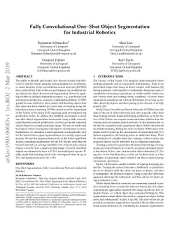 Fully Convolutional One-Shot Object Segmentation for Industrial Robotics