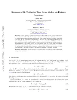 Goodness-of-Fit Testing for Time Series Models via Distance Covariance