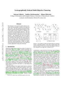 Lexicographically Ordered Multi-Objective Clustering