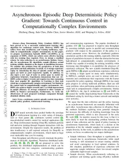 Asynchronous Episodic Deep Deterministic Policy Gradient: Towards
  Continuous Control in Computationally Complex Environments