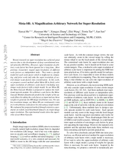 Meta-SR: A Magnification-Arbitrary Network for Super-Resolution