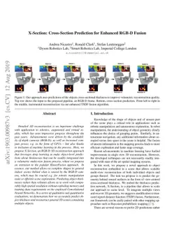 X-Section: Cross-Section Prediction for Enhanced RGBD Fusion