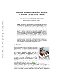 Pushing the Boundaries of Asymptotic Optimality in Integrated Task and
  Motion Planning