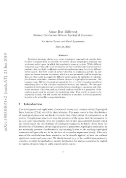 Same But Different: Distance Correlations Between Topological Summaries