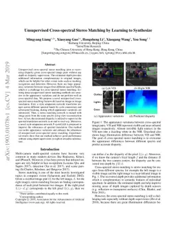 Unsupervised Cross-spectral Stereo Matching by Learning to Synthesize