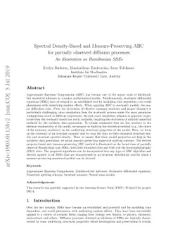 Spectral Density-Based and Measure-Preserving ABC for partially observed
  diffusion processes. An illustration on Hamiltonian SDEs
