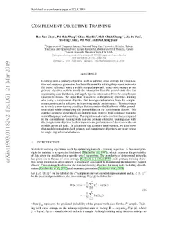 Complement Objective Training