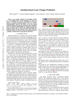 Attention-based Lane Change Prediction