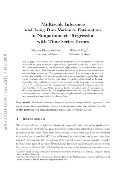Multiscale inference and long-run variance estimation in nonparametric
  regression with time series errors