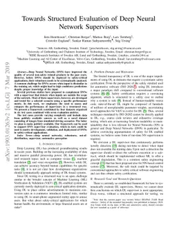 Towards Structured Evaluation of Deep Neural Network Supervisors