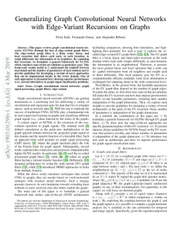 Generalizing Graph Convolutional Neural Networks with Edge-Variant
  Recursions on Graphs