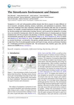 The StreetLearn Environment and Dataset