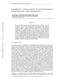 VideoFlow: A Conditional Flow-Based Model for Stochastic Video
  Generation