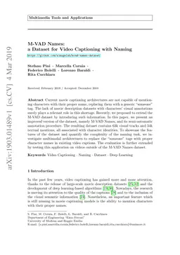 M-VAD Names: a Dataset for Video Captioning with Naming