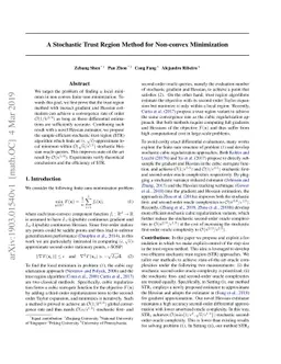 A Stochastic Trust Region Method for Non-convex Minimization