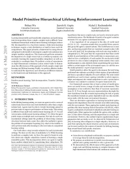 Model Primitive Hierarchical Lifelong Reinforcement Learning
