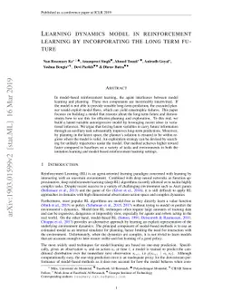 Learning Dynamics Model in Reinforcement Learning by Incorporating the
  Long Term Future
