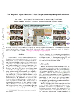 The Regretful Agent: Heuristic-Aided Navigation through Progress
  Estimation
