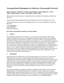 Streaming Batch Eigenupdates for Hardware Neuromorphic Networks