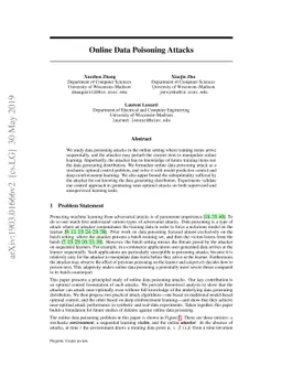 Online Data Poisoning Attack