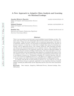 A New Approach to Adaptive Data Analysis and Learning via Maximal
  Leakage