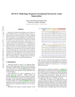 MS-TCN: Multi-Stage Temporal Convolutional Network for Action
  Segmentation