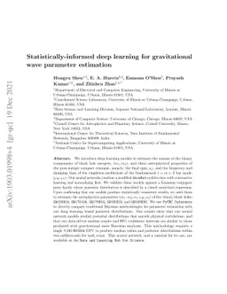 Statistically-informed deep learning for gravitational wave parameter
  estimation