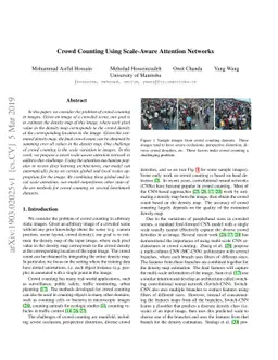 Crowd Counting Using Scale-Aware Attention Networks