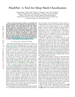 PatchNet: A Tool for Deep Patch Classification