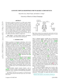Acoustic Impulse Responses for Wearable Audio Devices